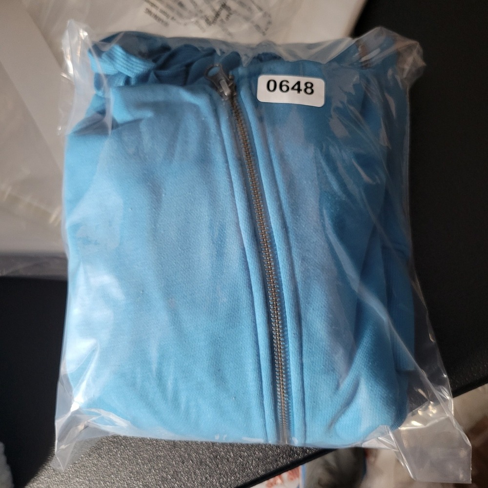 Amazon Essentials Zip Hoodie Mens 6XLT Blue French Terry Big Tall Long Sleeve - Picture 15 of 16